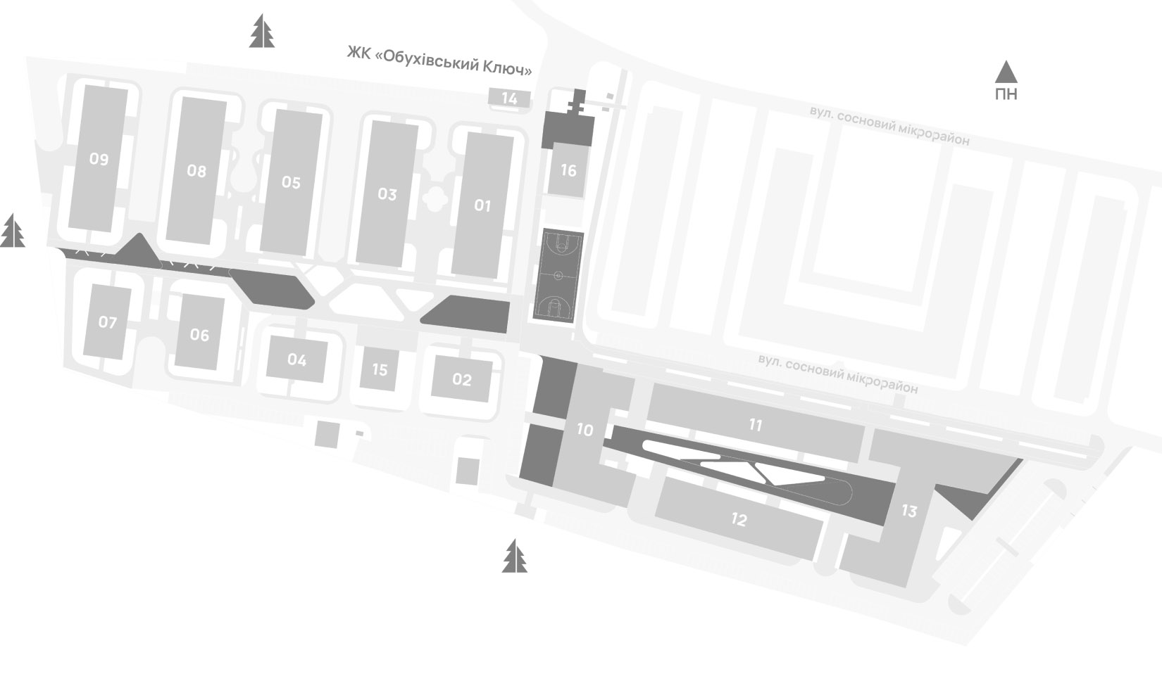 Зображення майданчиків на плані